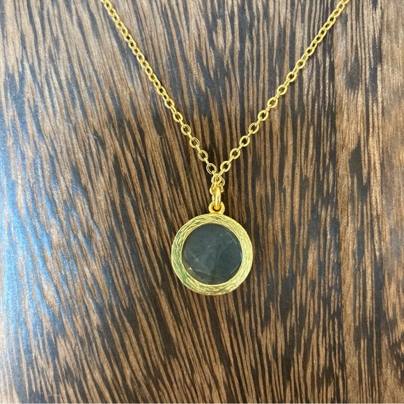 Gemstone Labradorite Gold Necklace 18-20” - Picture 5 of 7